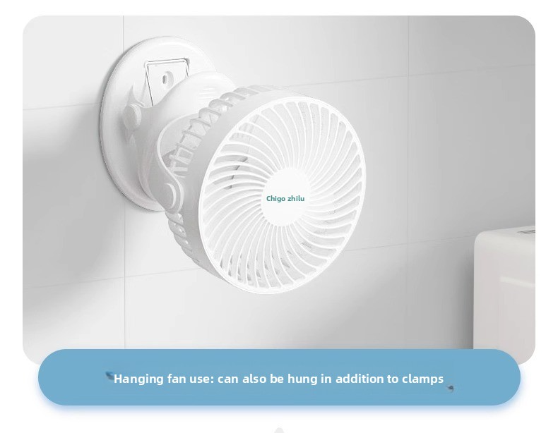 USB Rechargeable Clip-On Desk Fan - Quiet & Portable For Office Home & Dorm (Adjustable 3-Speed Long Battery Life)_voghion.com