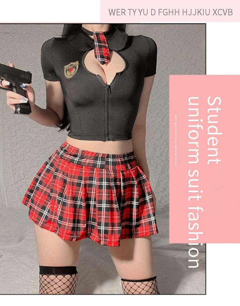 Sexy Sailor Schoolgirl Costume - Roleplay Jk Uniform With Tie, Mini Skirt & Panties | Soft Milk Silk Fabric | One Size Fits Most | Lolita, Cosplay_voghion.com