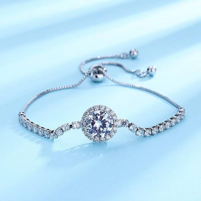 Tik Tok Live Source Micro Inlaid Zircon Bracelet For Women Niche Design Adjustable Light Luxury Style To Send Girlfriends All Match Gift_voghion.com