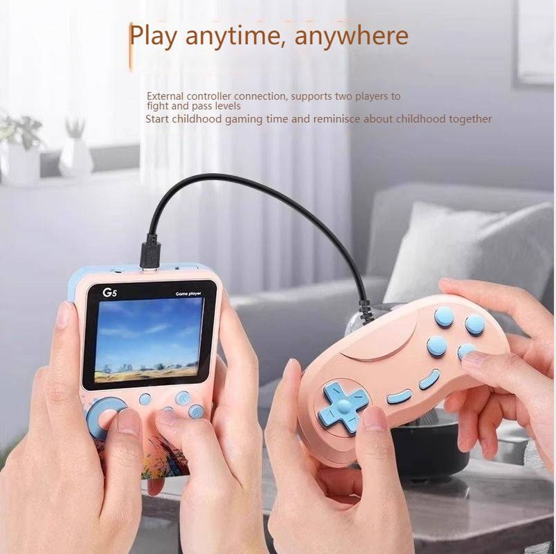 Retro-Handheld-Spielkonsole für Kinder – wiederaufladbares tragbares Spielgerät mit AV-Kabel, 2,4-Zoll- und 3,0-Zoll-Bildschirmoptionen, Einzel-/Doppelspielermodus_voghion.com