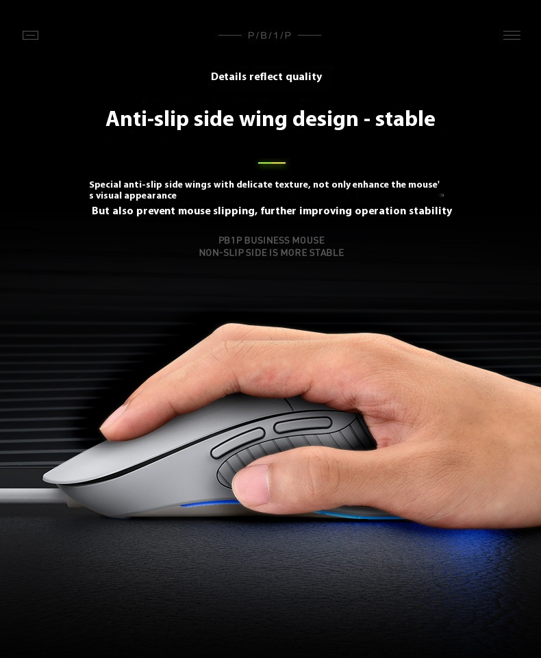 Wired Gaming Mouse – 6 Programmable Buttons, 8800DPI Adjustable, Silent Clicks, RGB Lighting, Large Ergonomic Design (Black/White)_voghion.com