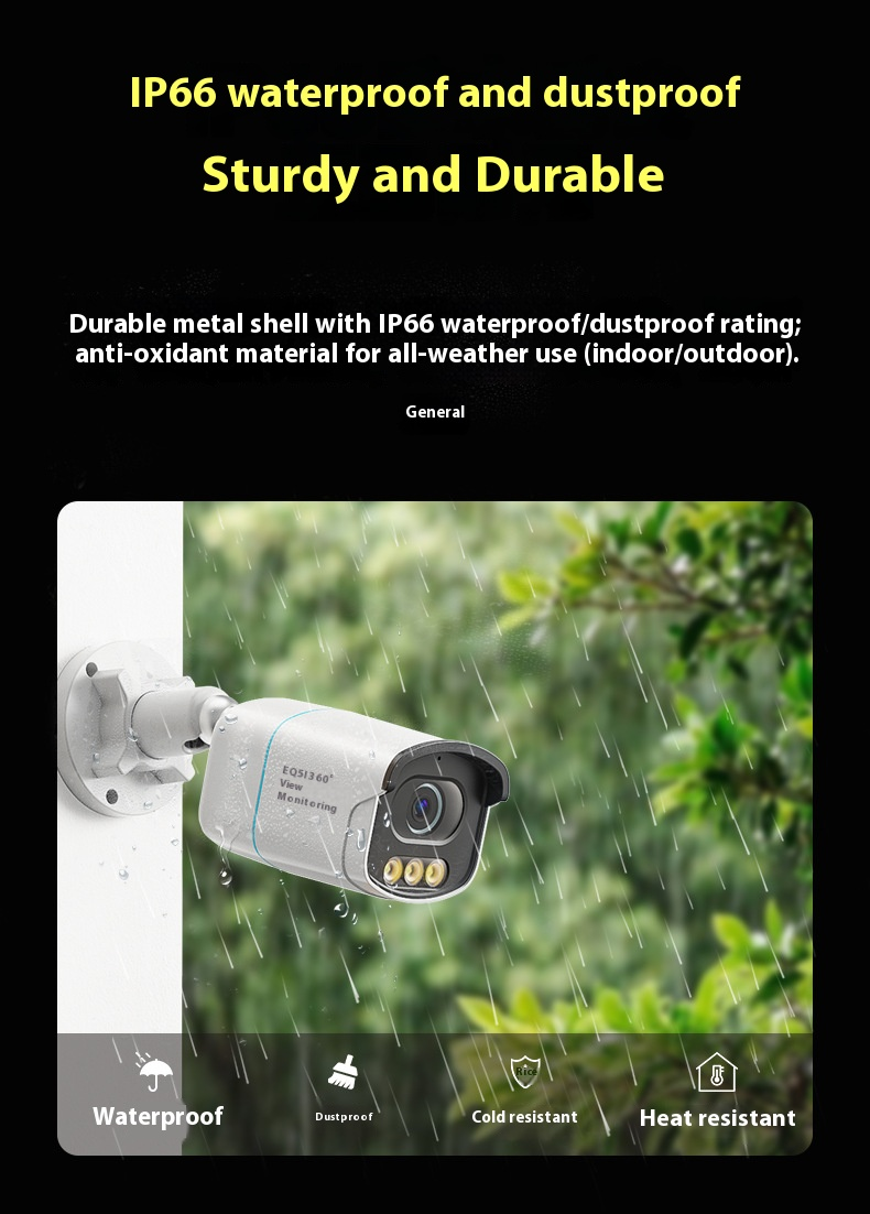 5MP POE Security Camera System – AI Human/Vehicle Detection, Full-Color Night Vision, IP66 Weatherproof, 24/7 Recording (Model: C-186A POE Kit)_voghion.com