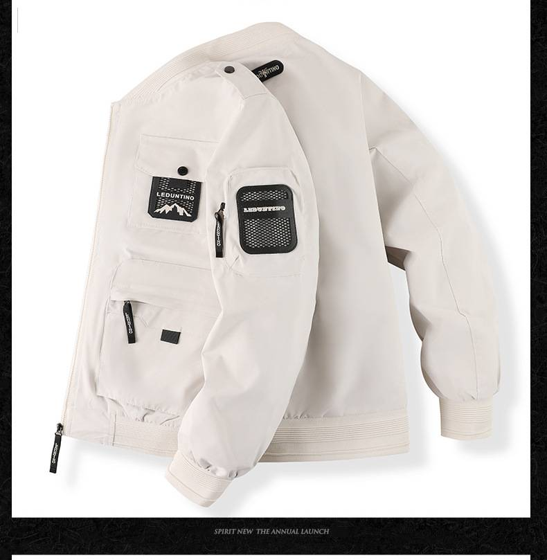 Wasserdichte Arbeitsjacke für Herren mit mehreren Taschen – Leichte Outdoor-Windjacke für Reisen und Freizeit (XS-XXXL)_voghion.com