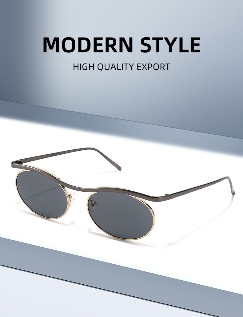 New Personality Round Frameless Owl Sunglasses 2025 Trendy Retro Sunglasses T1401_voghion.com