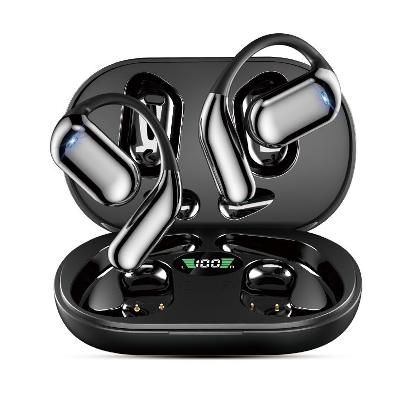 Open-Ear Bluetooth Headphones With LCD Color Screen – Wireless Sports Headset, AI Translation, Non-In-Ear Design_voghion.com