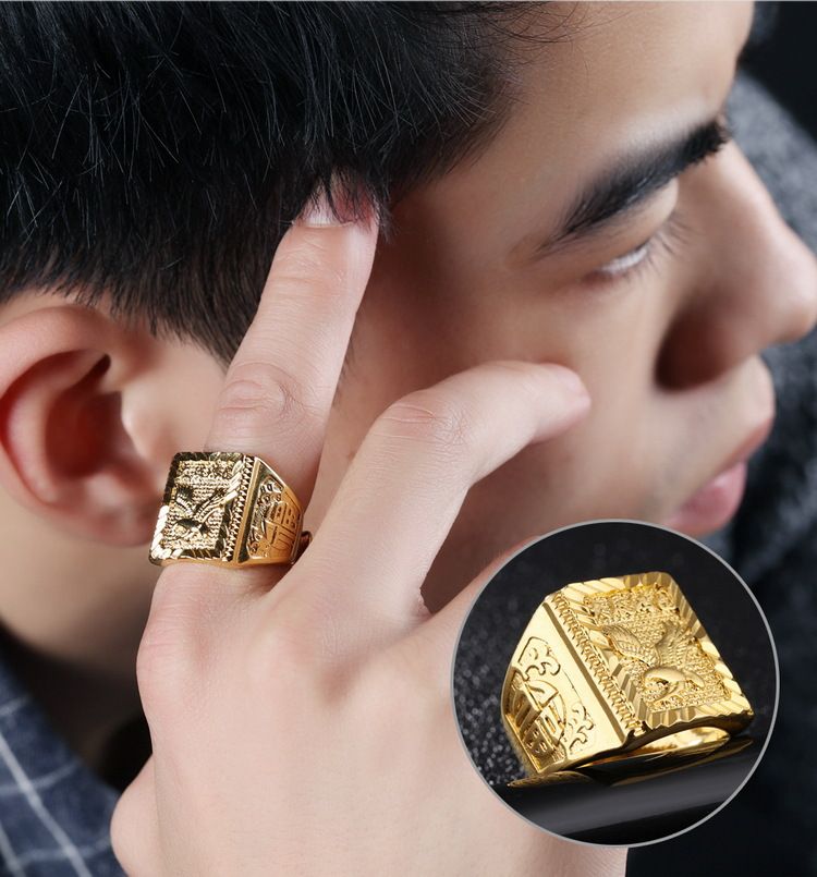 Men's Jewelry Fashion Simple Personality Wings Copper Ring Jewelry Hip Hop All Match Trendy Ring Accessories_voghion.com