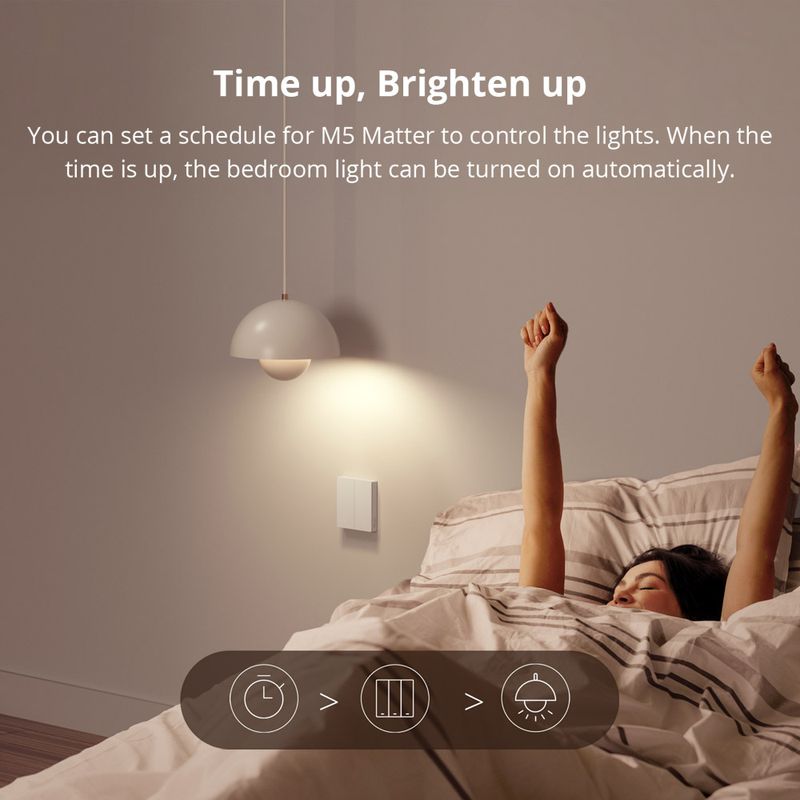 SONOFF M5 Matter 86/120 Wandschalter Zweiwege-EWek-Fernbedienungsschalter mit Alexa Google Home Alice Smart Homekit_voghion.com