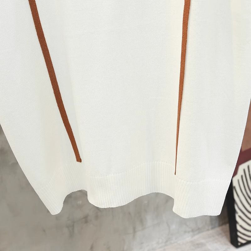 Pánské oblečení Lehké luxusní retro high-end barevně sladěné kapsy s krátkým rukávem Polo pánské letní tenké úzké klopové pruhované tričko s polovičním rukávem_voghion.com