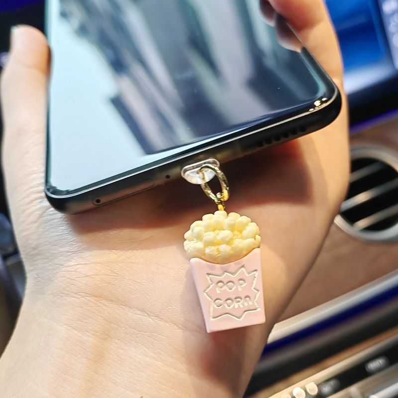 Dust Plug For Men Women, Popcorn Pendant, A Pple Android Type-C Phone Charging Port, Earphone Hole, Water And Moisture_voghion.com