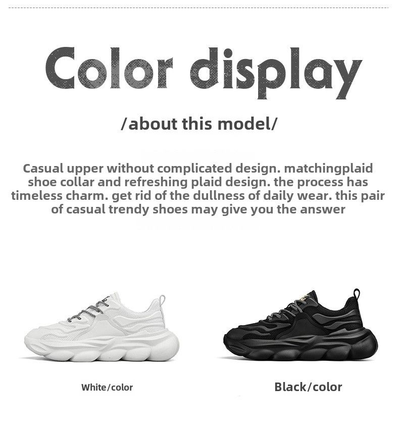 Breathable mesh platform dad shoes new men's casual platform shoes trendy sports shoes men's shoes_voghion.com