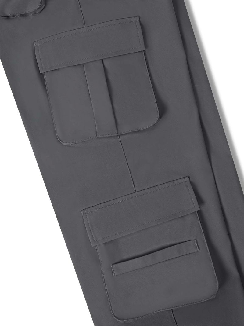 Ropa de mujer, monos casuales, pantalones tácticos retro con múltiples bolsillos_voghion.com