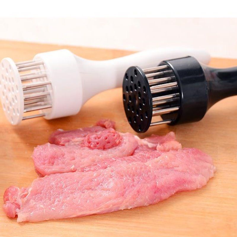Ago per ammorbidire le bistecche in acciaio inox rotondo per uso domestico, braciola di maiale, ammorbidente per carne di pino, spezza tendini, utensile da cucina_voghion.com