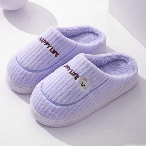 Pantofole invernali in cotone, con suola spessa, calde e comode per uso domestico, con aggiunta di velluto antiscivolo per coppia_voghion.com
