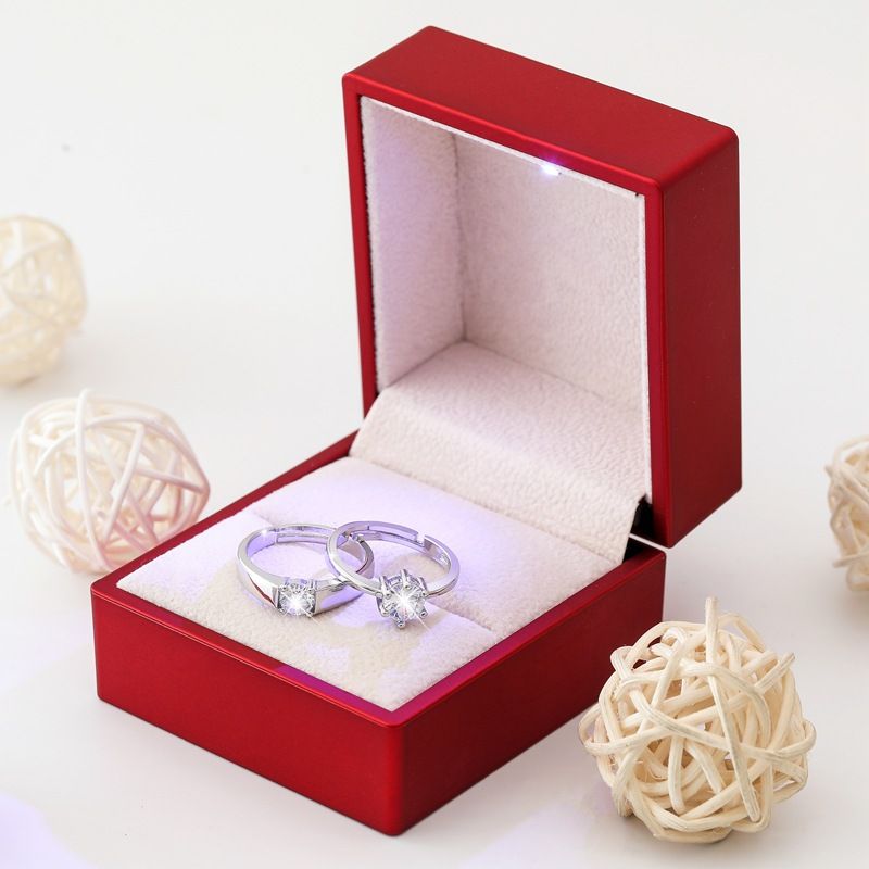 Paare, Simulierte Diamantringe, Verstellbarer Schmuck Für Männer Und Frauen, Austauschringe Für Hochzeitszeremonien_voghion.com