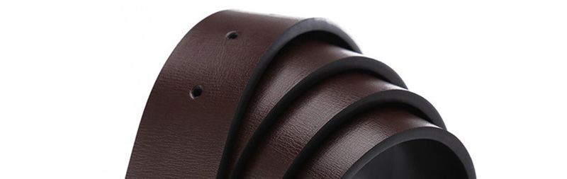 HOT CUKUP Men's Grain Quality 2nd Layer Both Sides Use Genuine Leather Belt Pin & Smooth Style Belts for Men Without Buckle_voghion.com