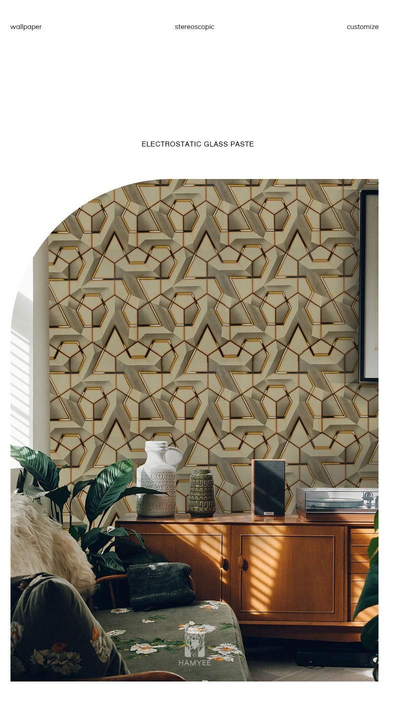 INS Esports Stil 3D Geometrische Aufkleber Hotel Internet Cafe Renovierung Wand Tapete Selbst-Kleber_voghion.com