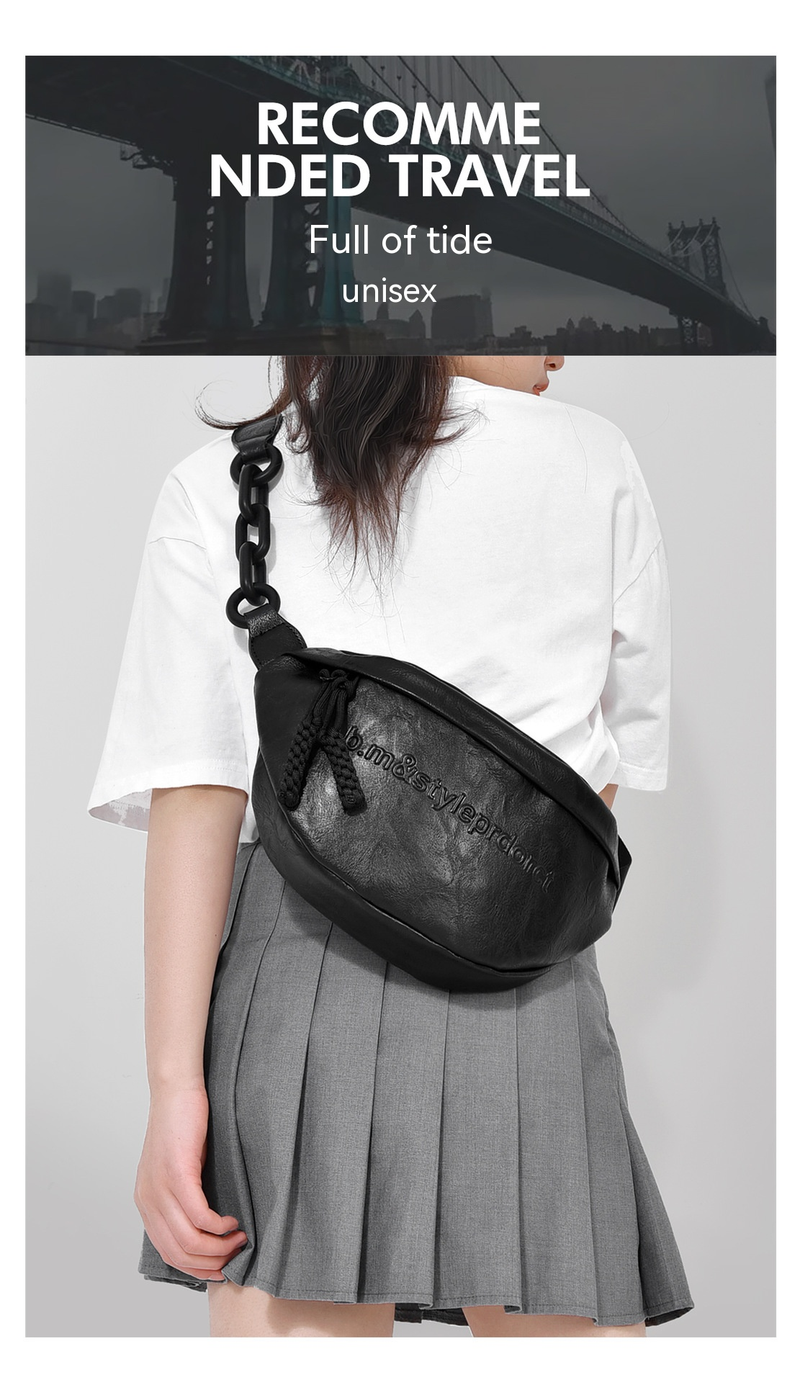 Marsupio da donna semplice casual catena coppia borsa a conchiglia ragazza borsa a tracolla borsa sportiva borsa a tracolla portatile da uomo_voghion.com