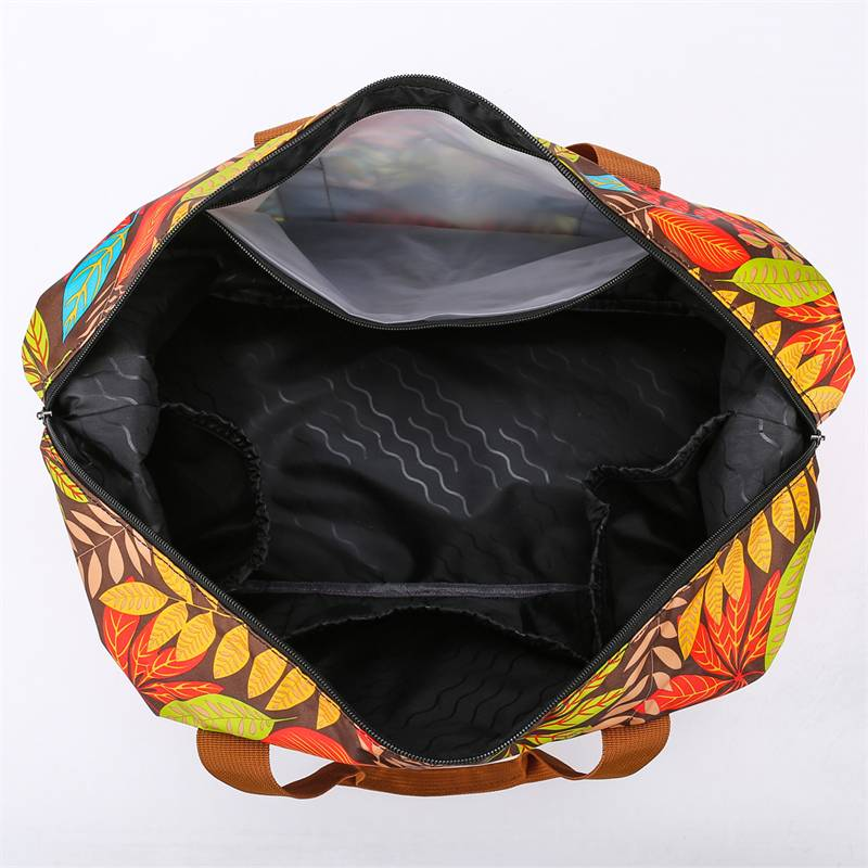 2024 New Bag Collection, European and American Fashion Trendy Resort-Style Spliced Print Large Capacity Travel Bag_voghion.com