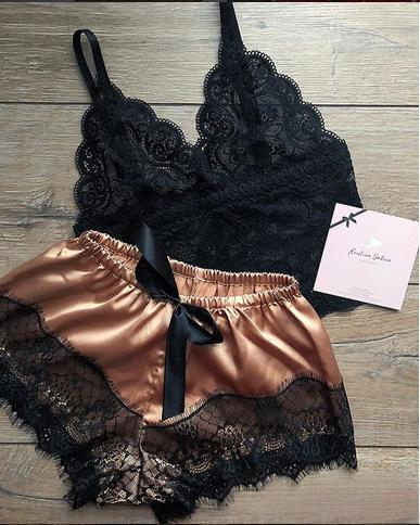 Women's Intimates Pajamas Lace Pajamas Underwear Nightdress_voghion.com
