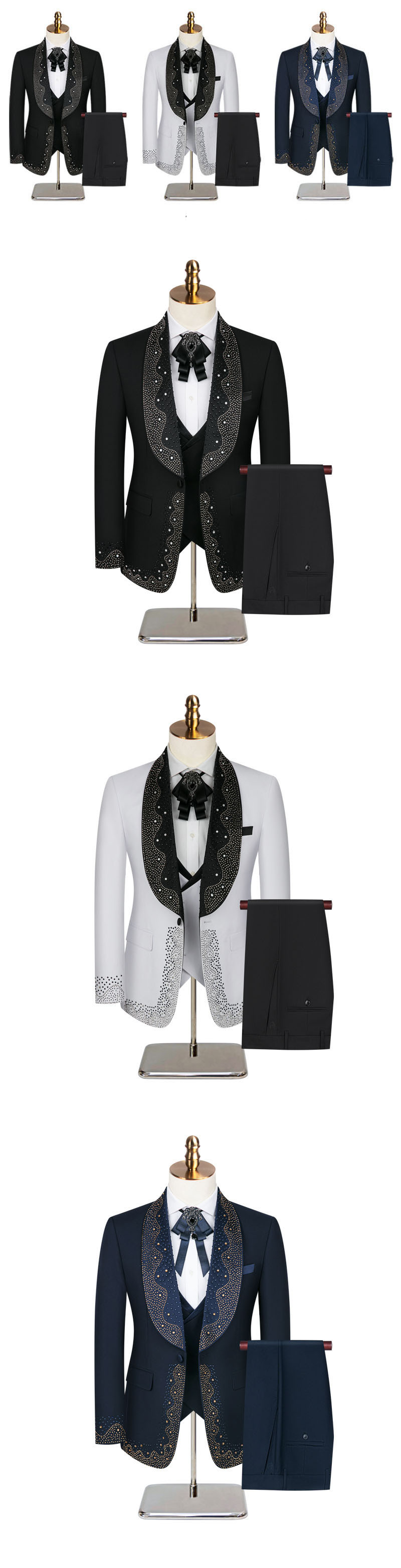 Terno masculino de três peças para padrinhos de casamento_voghion.com