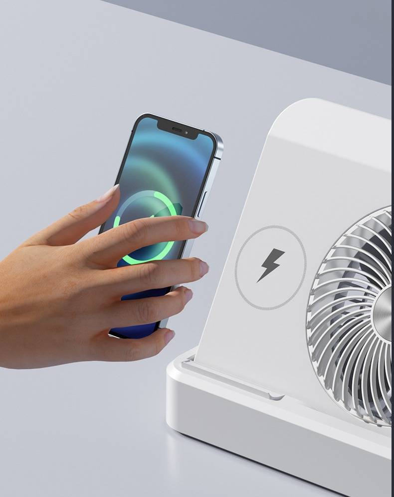 Versatile Desktop & Standing USB Fan With Remote Control - Ultra Quiet, 6-Speed Adjustable, Powerful Airflow, Rechargeable Battery, 12H+ Runtime_voghion.com