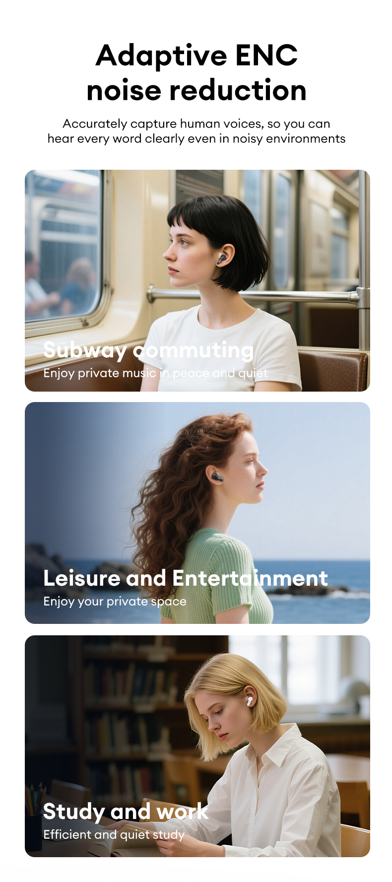 Cuffie wireless originali Lenovo LE202 Bluetooth 6.0, cancellazione del rumore delle chiamate HD, auricolari di qualità audio, auricolari a lunga durata_voghion.com