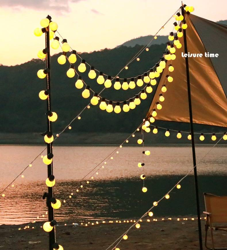 Luci a LED solari per campeggio e decorazioni per esterni - Luci fatate impermeabili con batteria e alimentazione solare_voghion.com