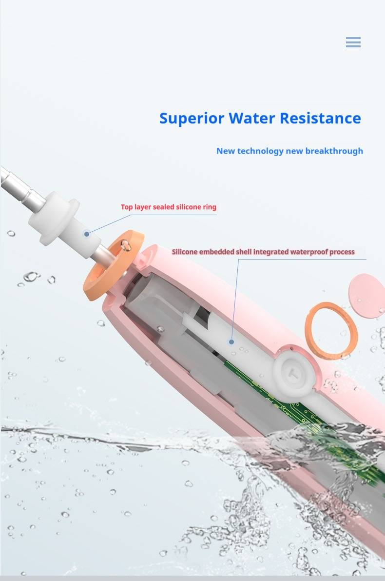 Elektrische Schallzahnbürste – 3 Modi, USB-C-Schnellladung, 30-Tage-Akku, weiche Borsten, UV-Desinfektionsbehälter (Rosa/Weiß, 2 oder 4 Bürstenköpfe)_voghion.com