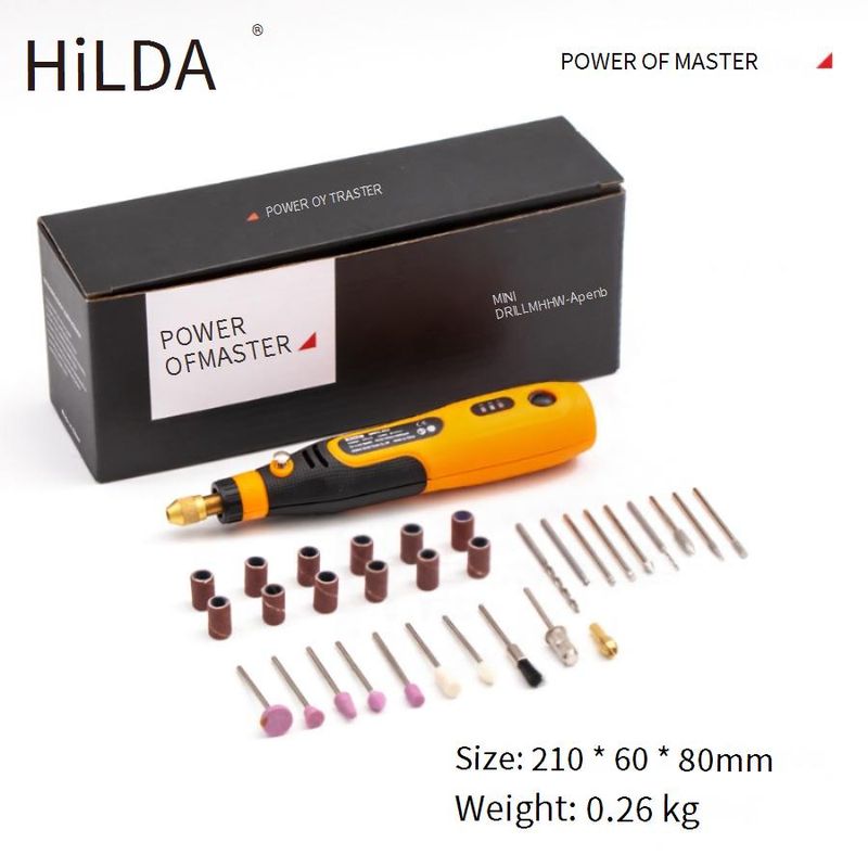 HiLDA 3.6V Cordless Nail Drill & Engraving Pen With Type-C Charging, 5000-15000 RPM, 3.2mm Chuck, 900mAh Battery_voghion.com