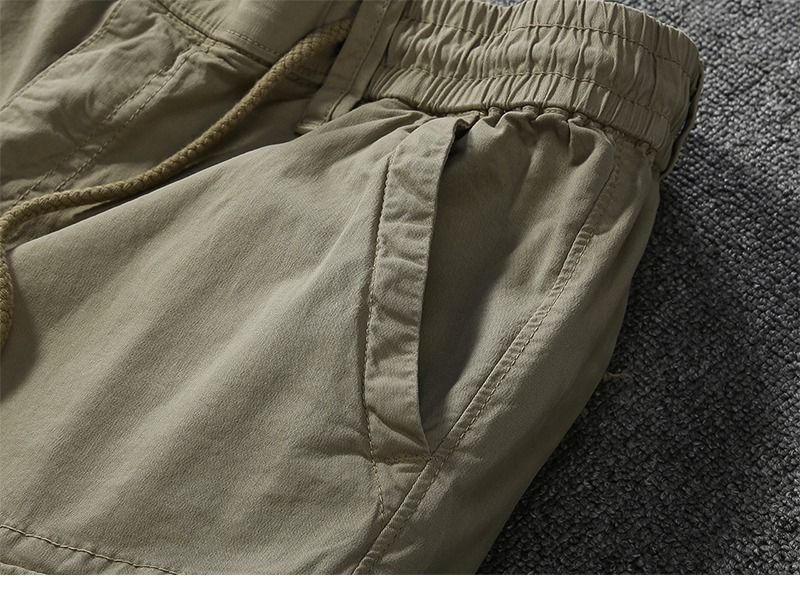 Herrenbekleidung Outdoor-Arbeitsshorts Sommer-Casual-Cargo-Shorts mit mehreren Taschen Bequemer Baumwollstoff Gerade Passform für den täglichen Gebrauch_voghion.com