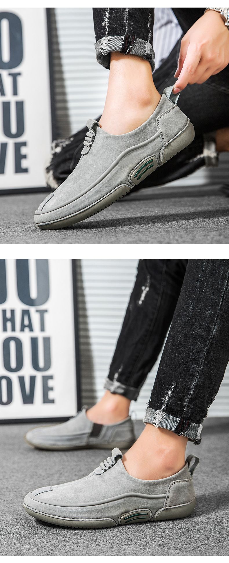 Erste Schicht Leder Herrenschuhe Low-Top Herren Freizeitschuhe Martin Schuhe Herrenschuhe Große Schuhe_voghion.com