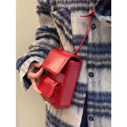 Mini sac à bandoulière rouge pour téléphone portable version coréenne, niche printemps/été pour appareil photo, nouveau modèle pour femme 2024_voghion.com