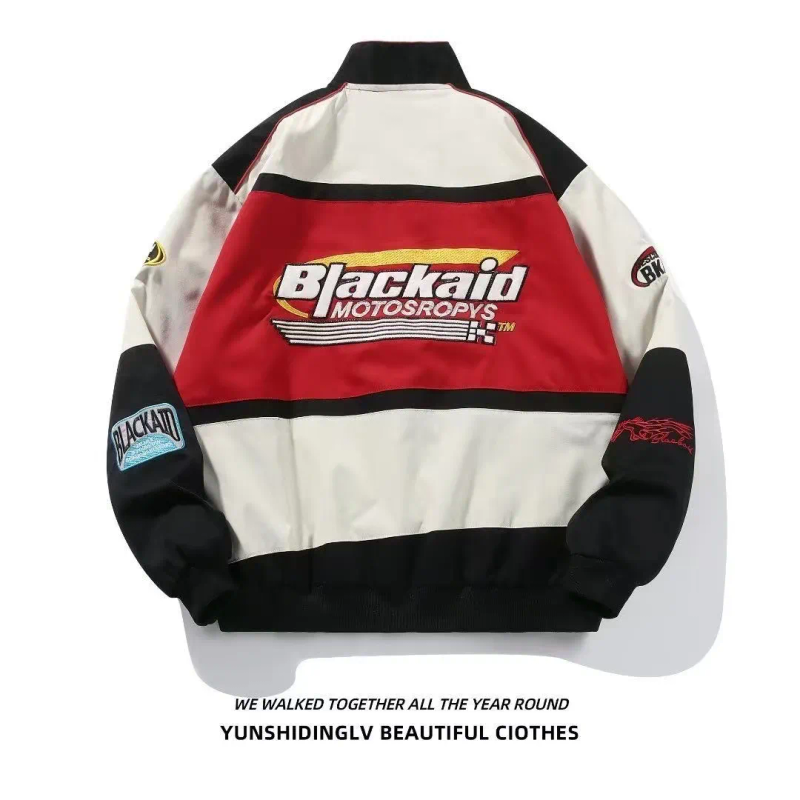 Herrenjacken Explosionen Y2K American Street Hip-Hop Racing Baseball Uniform Bestickte Jacke Punk Gothic Lose für_voghion.com