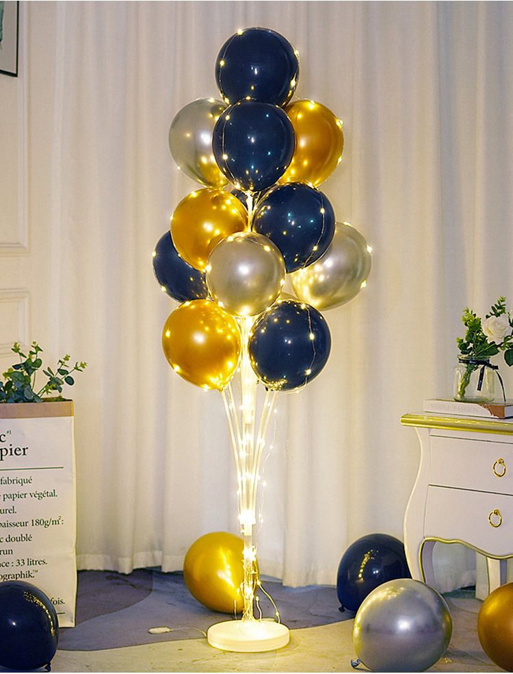 Floor Standing Luminous Column Floating Balloon Stand Birthday Decoration Table Floating Scene Layout Store Opening Atmosphere Supplies_voghion.com