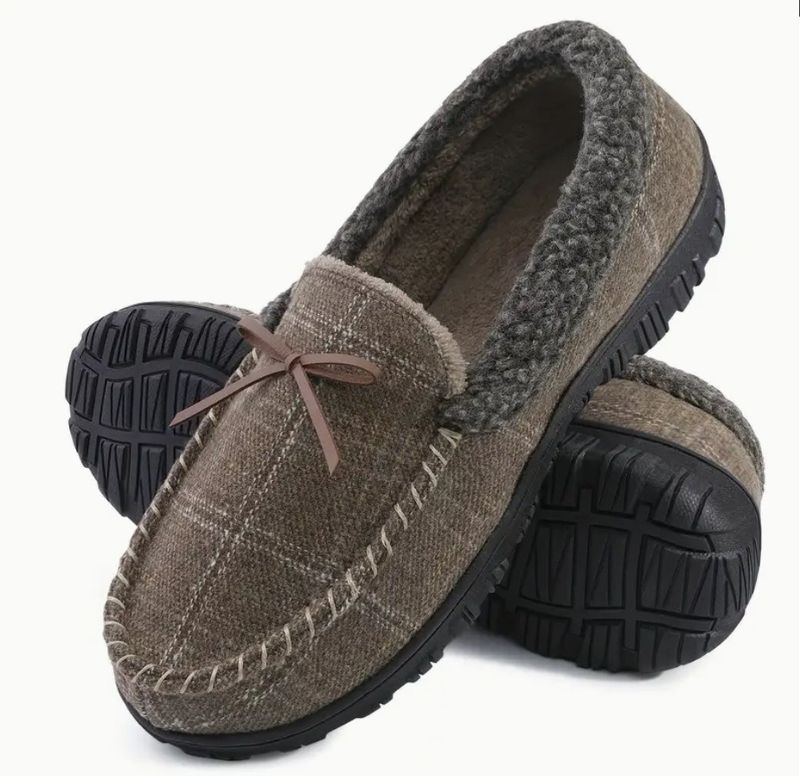 Unschlagbare Qualität Winter Home Plüsch für Wärme Anti-Rutsch-Indoor-Outdoor-Taschen mit übergroßen Herren-Baumwoll-Hausschuhen und Bean-Schuhen_voghion.com