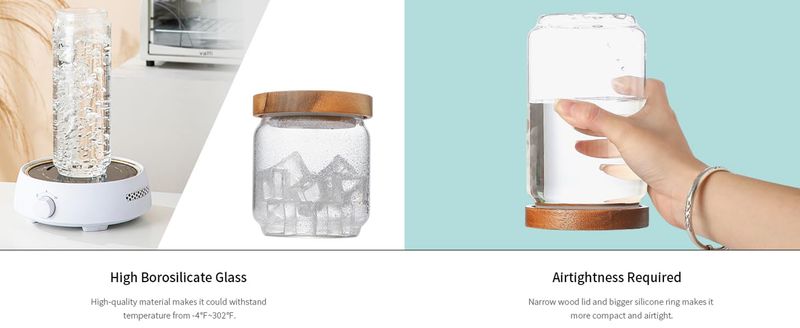 ACZT Storage Set da 3 pezzi, 25 oz (circa 708,7 g) Contenitore per alimenti da cucina in vetro borosilicato ad alta resistenza con acacia_voghion.com