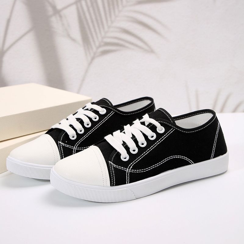 2024 Spring New European And American Style Plus Size Women's Shoes 35-42 Independent Station Casual Round Toe Canvas_voghion.com