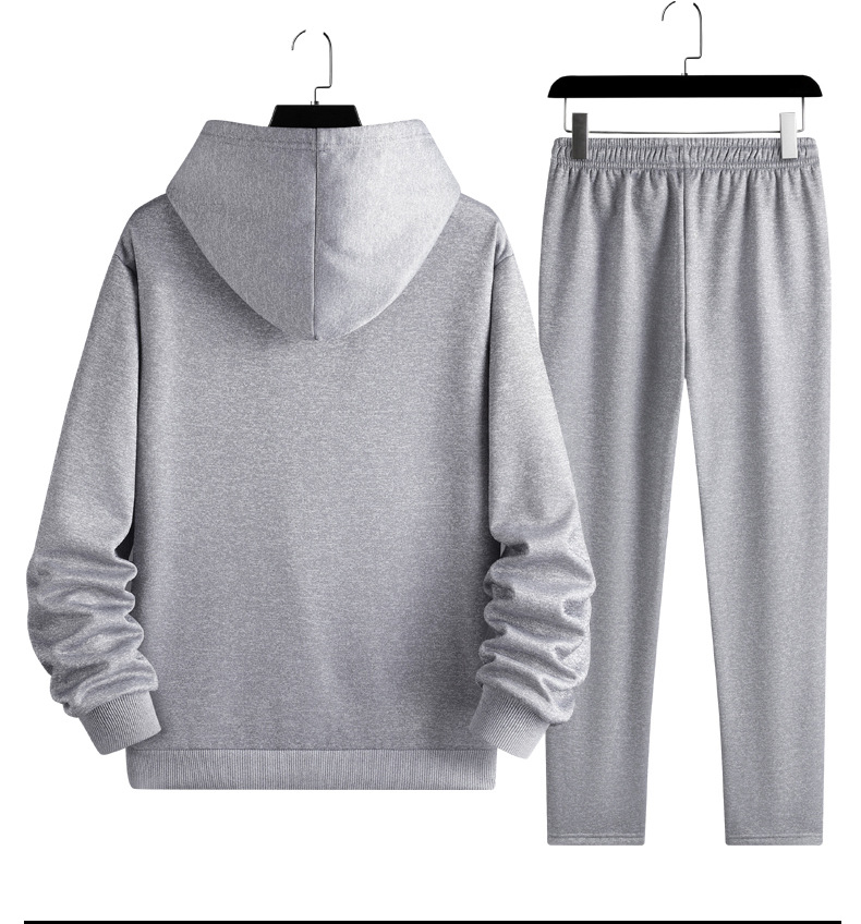 2023 Autunno Giovani Nuovo Set Girocollo Casual Sport Due Pezzi Maglione Con Cappuccio Pullover Maglione Moda Uomo_voghion.com