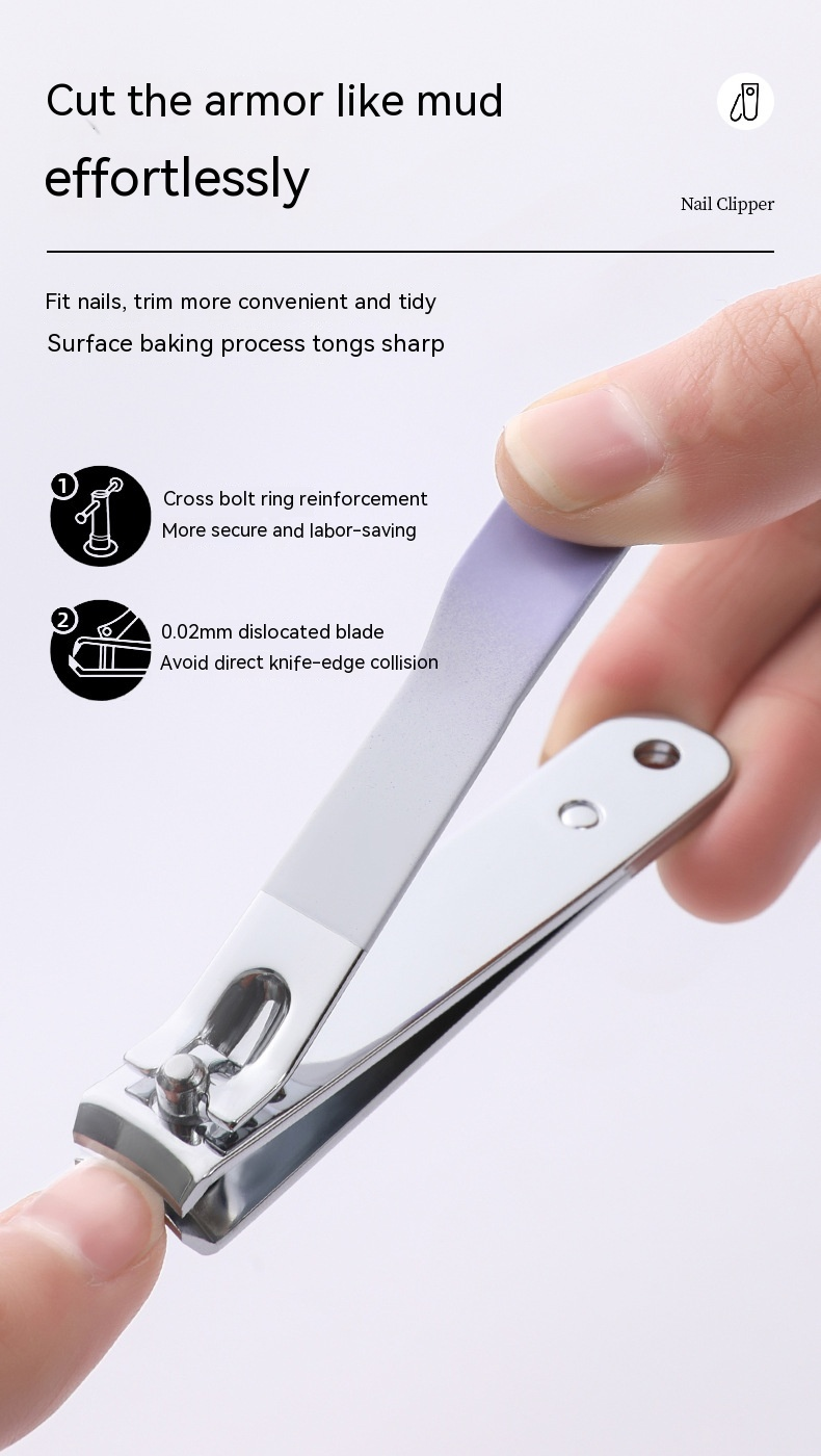 Set tagliaunghie portatile con tagliaunghie a colori sfumati, riparazione unghie e piedi in acciaio inossidabile, lima per unghie professionale e kit per nail art_voghion.com