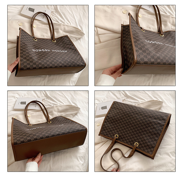 Borsa a tracolla all-in-one retrò da pendolare di moda da donna di nuova moda di grande capacità 2023. Borsa tote per classe universitaria_voghion.com