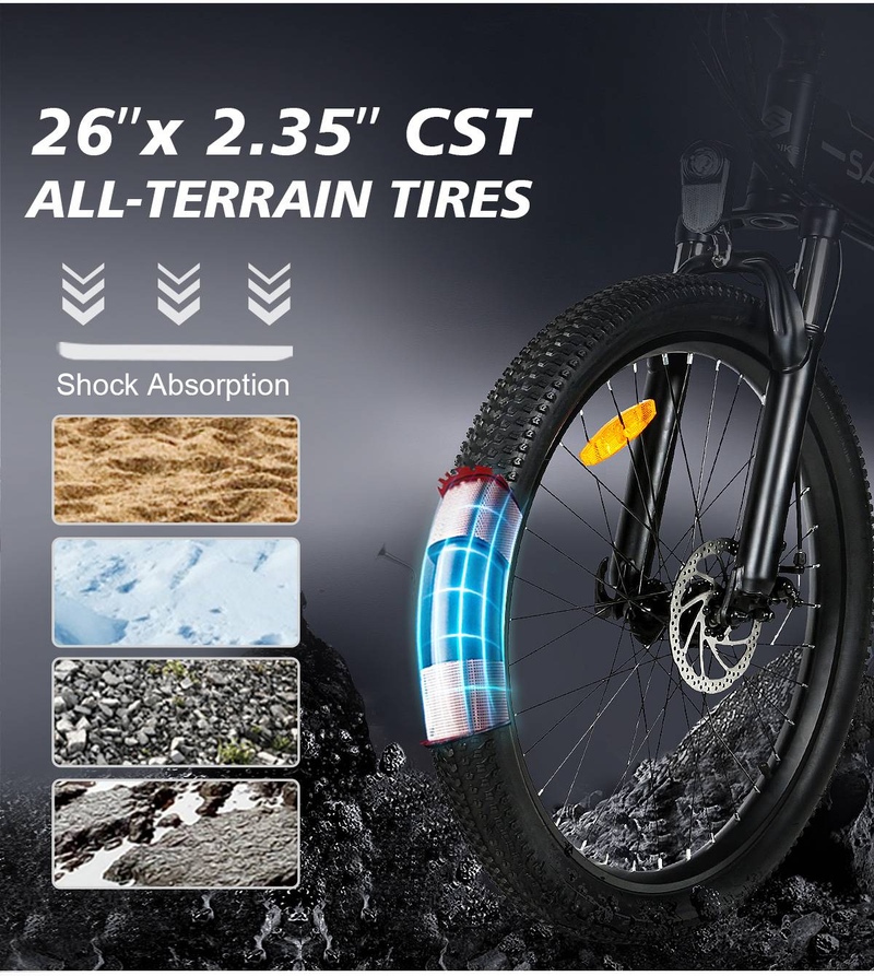 SAMEBIKE LO26-II-FT-YD Klappbar Elektrovelo 26" 48V14AH Batterie 900W Motor Hydraulesch Scheiwenbrems_voghion.com
