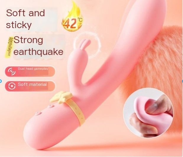 Vibration Stick Masturbation Massage Stick Moon Rabbit Soft Sticky Stick Double Shock Vibration Stick Emotional Release Tool Small Toy_voghion.com