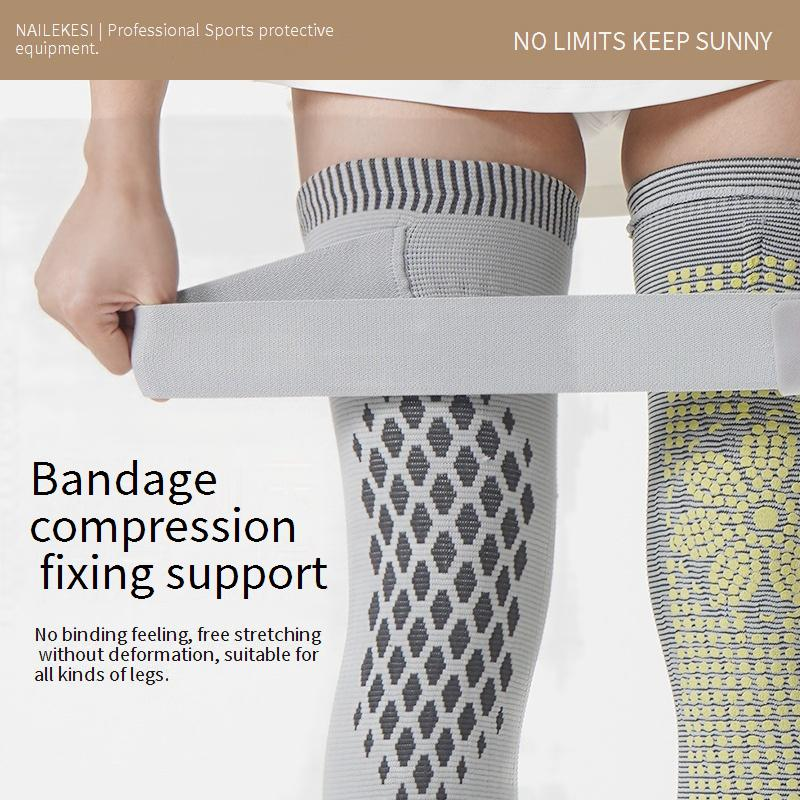 Ginocchiera elastica premium con cinghie regolabili e terapia con artemisia - Supporto per corsa, ciclismo, escursionismo e sollievo dal dolore articolare - Design unisex_voghion.com