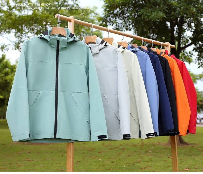 Leichte, wasserdichte Windjacke – 5000 mm Regenschutz mit PU-Beschichtung (S-4XL) – Unisex-Outdoormantel mit Kapuze zum Wandern und Pendeln in der Stadt_voghion.com