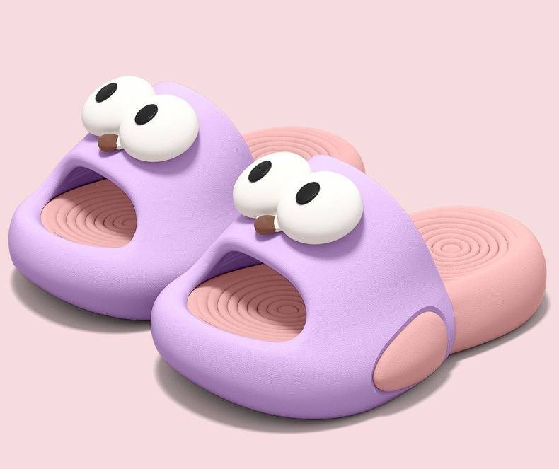 Sommerpantoffeln für Jungen mit niedlichen großen Augen – Dicke Sohle, rutschfest, atmungsaktiv, Unisex-Kindersandalen für drinnen und draußen (verschiedene Farben und Größen)_voghion.com