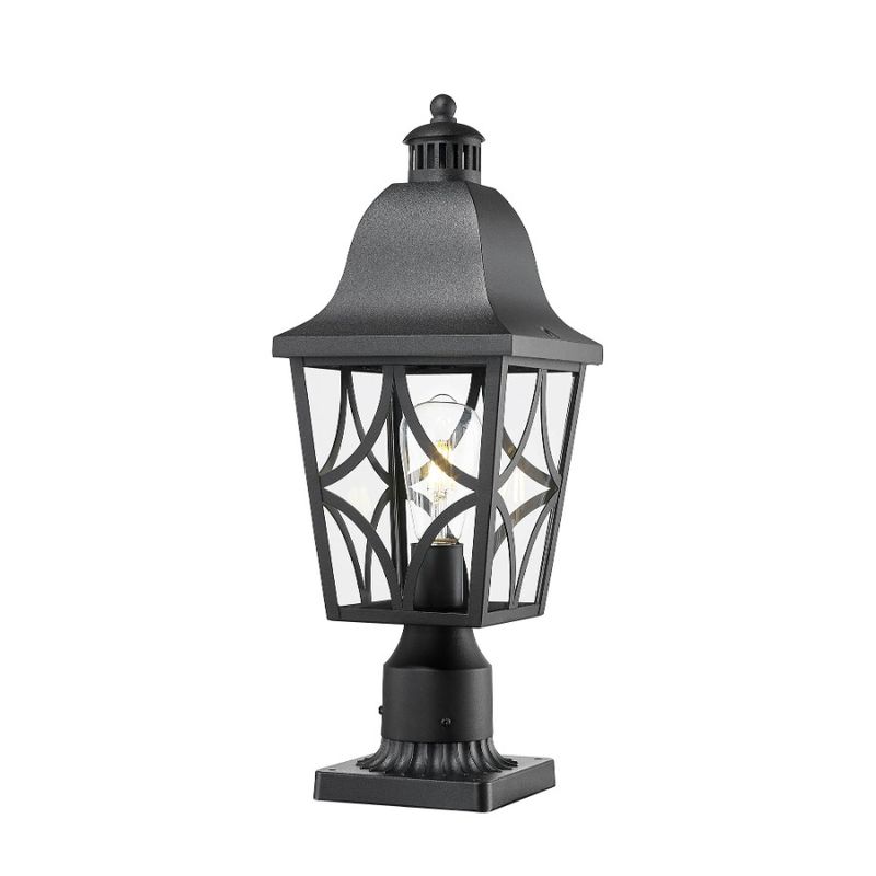 Lampada da recinzione in alluminio per terrazza, patio, giardino, esterno, con illuminazione a palo, impermeabile, in vetro, per illuminazione esterna_voghion.com