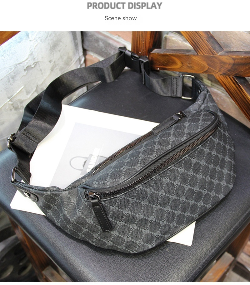 Uusi ruudullinen Rinta Urheilu Pyöräily Puhelin Vyötärö Korean Edition miesten olkapäälle rento muoti Crossbody laukku_voghion.com