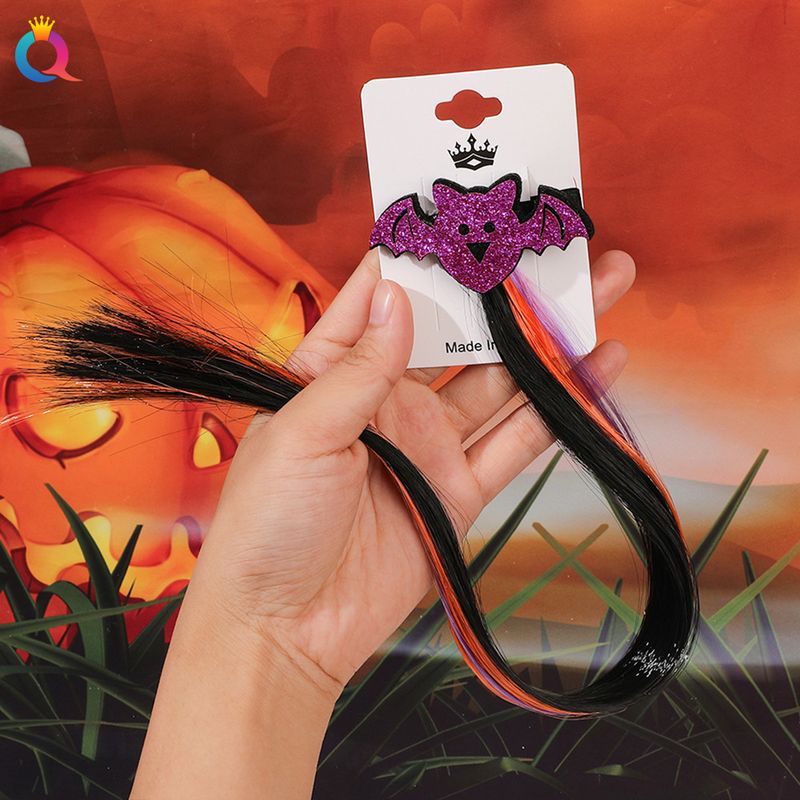 Helovīna parūka ķirbju matu virve sikspārņa galvas virve gumijas lente pīti mati sieviešu galvas saite matu aksesuārs_voghion.com