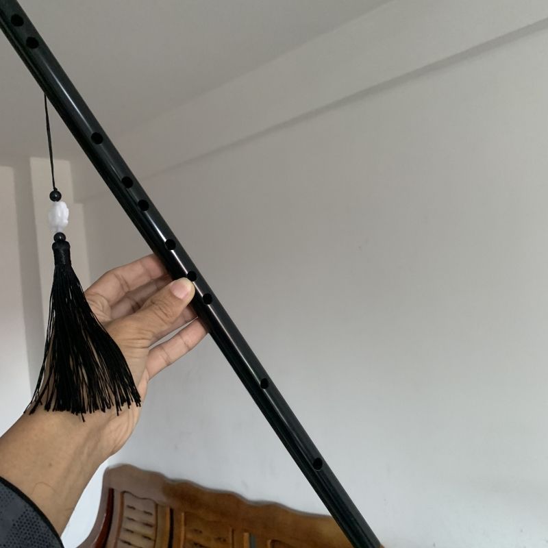 Musical Black Beginner Adult Entry-Level Instrument Wei Wushang Horizontal Blowing Ancient Style PPR Water Pipe Flute_voghion.com