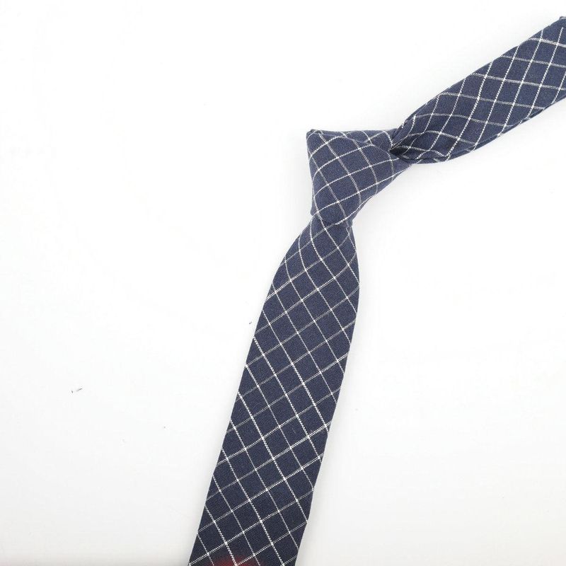 Cravatta stretta da uomo in stile britannico, versione coreana, JK6cm, elegante, effetto lino, a righe, alla moda, casual, per laurea_voghion.com